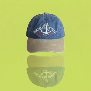 Margaritaville Cozumel Anchor Hat - Washed Blue Denim & Tan - Since 1977
